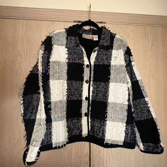 Vintage New Directions Shaggy Button Up Jacket - Picture 1 of 4